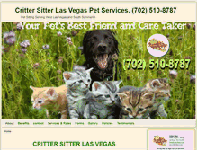 Tablet Screenshot of crittersitterlv.com